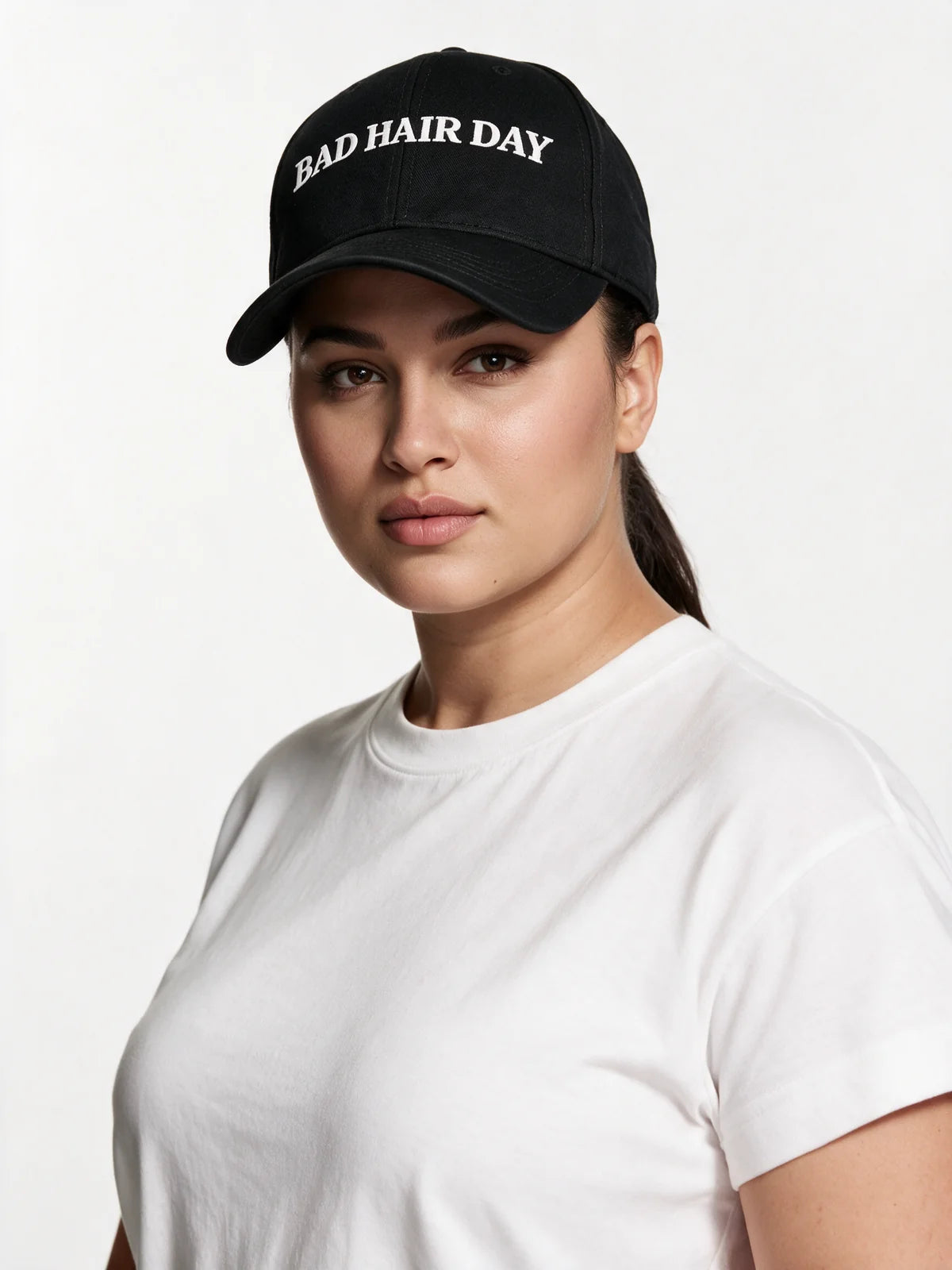 PRDGY Bad Hair Day Cap — front model view