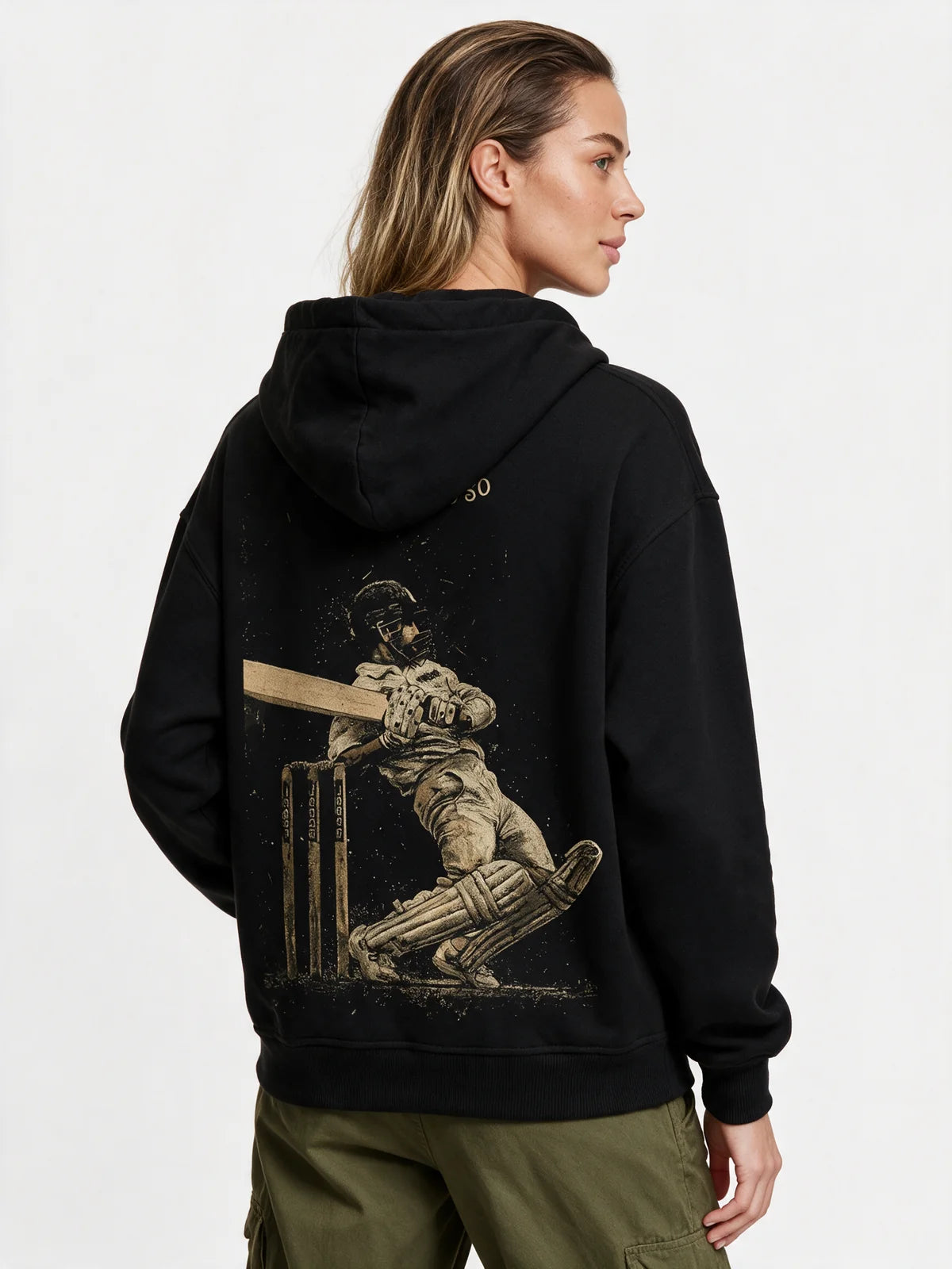 Jaane Do Oversized Hoodie — back model view