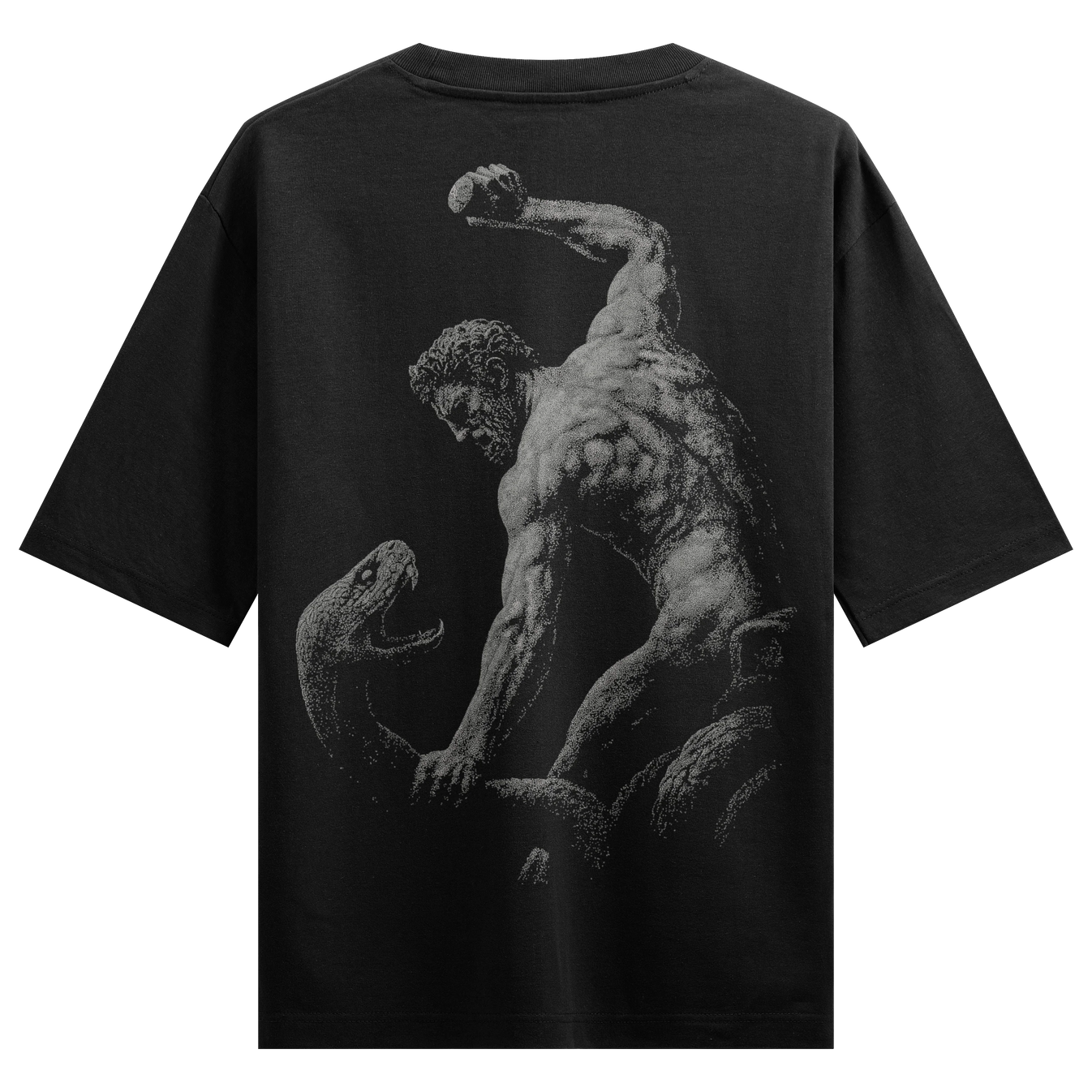 Hercules artwork on PRDGY oversized t-shirt