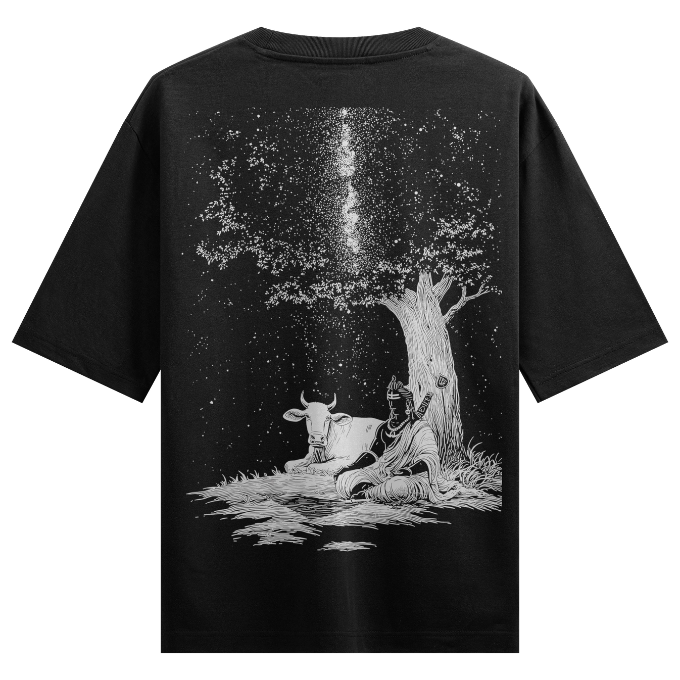 Shiva artwork on PRDGY oversized t-shirt