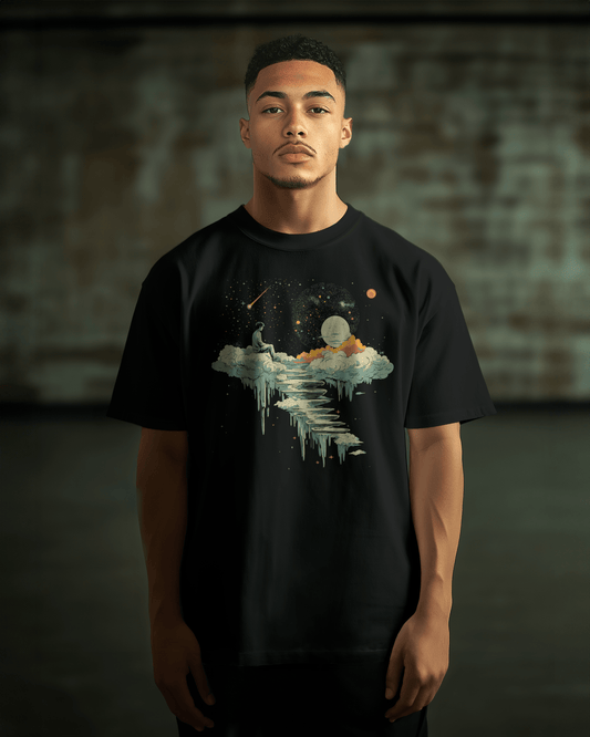 Prdgy STAIRWAY TO NOWHERE Front Oversized T-Shirt - PRDGY