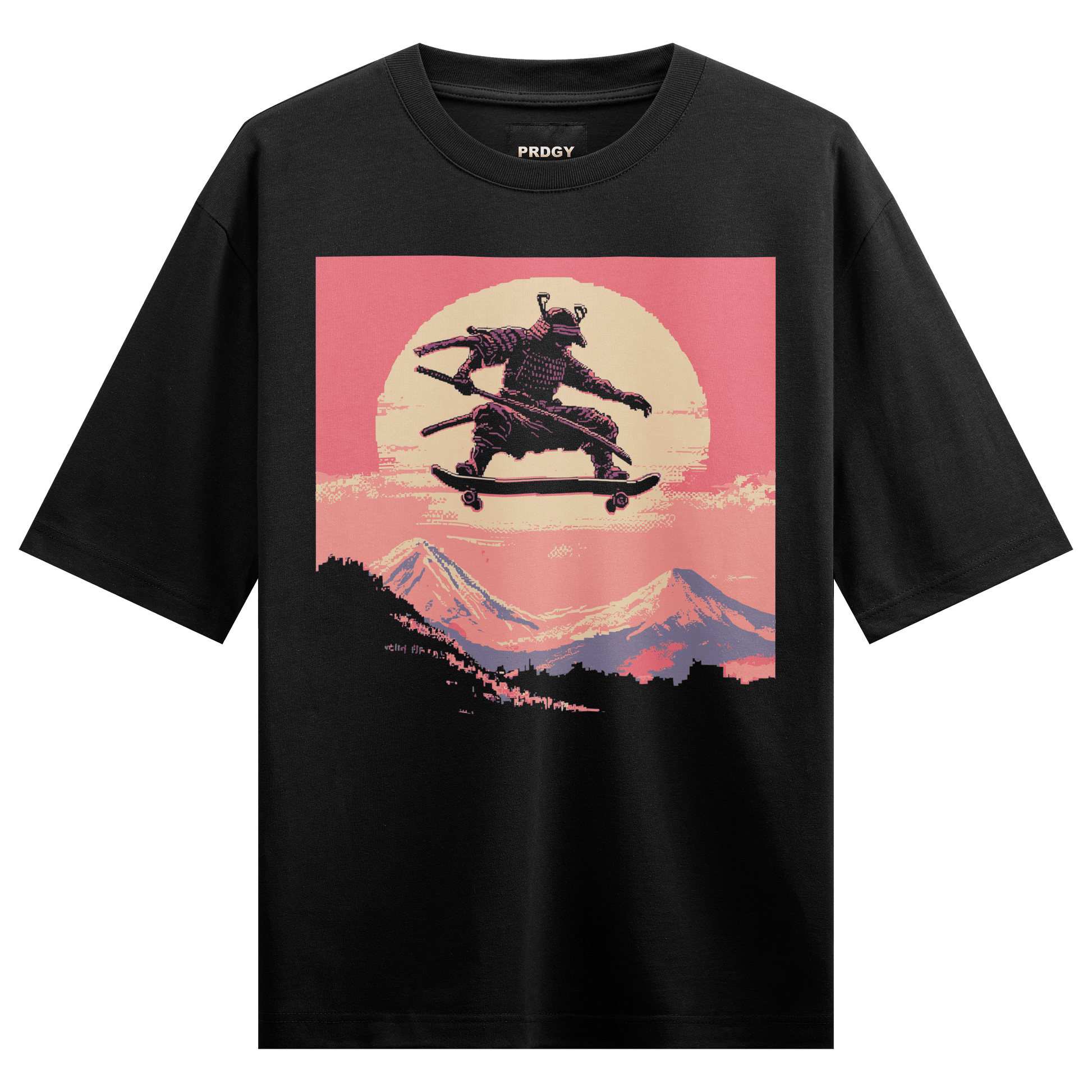 Prdgy Street Samurai Front Oversized T-Shirt - PRDGY