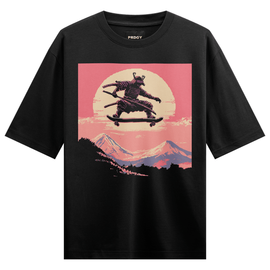 Prdgy Street Samurai Front Oversized T-Shirt - PRDGY