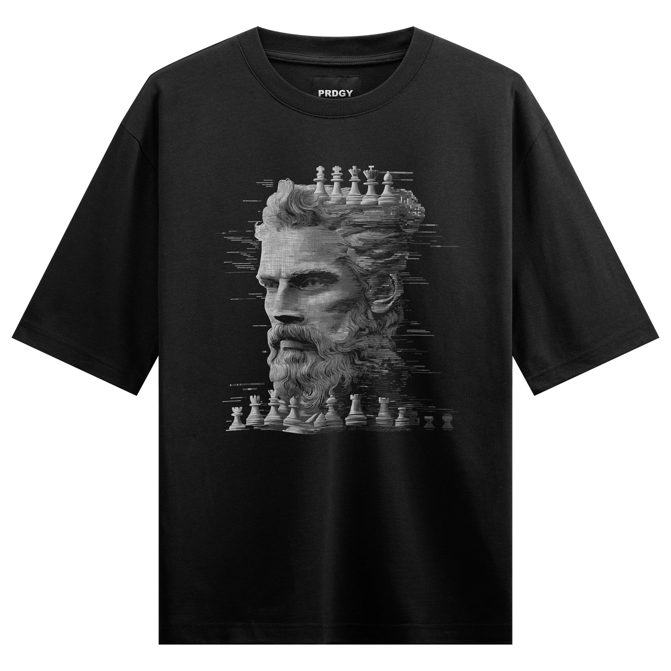 Chess artwork on PRDGY oversized t-shirt