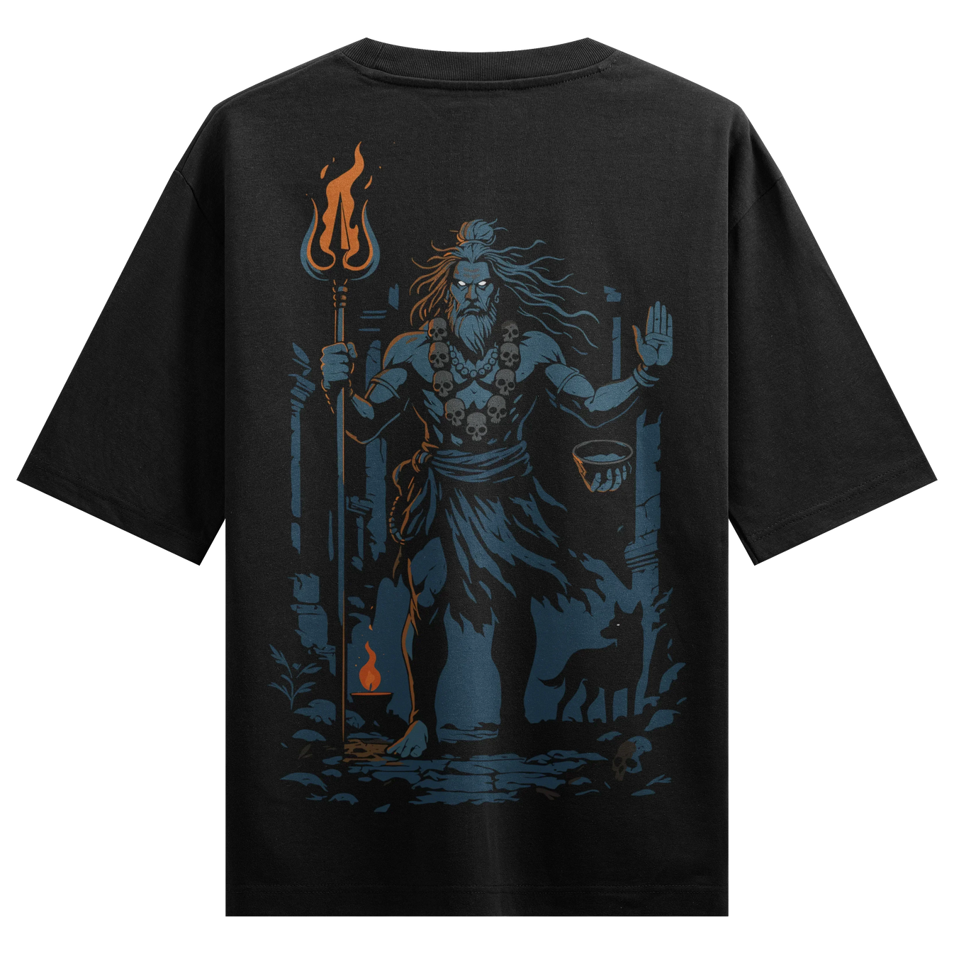 Shiva artwork on PRDGY oversized t-shirt
