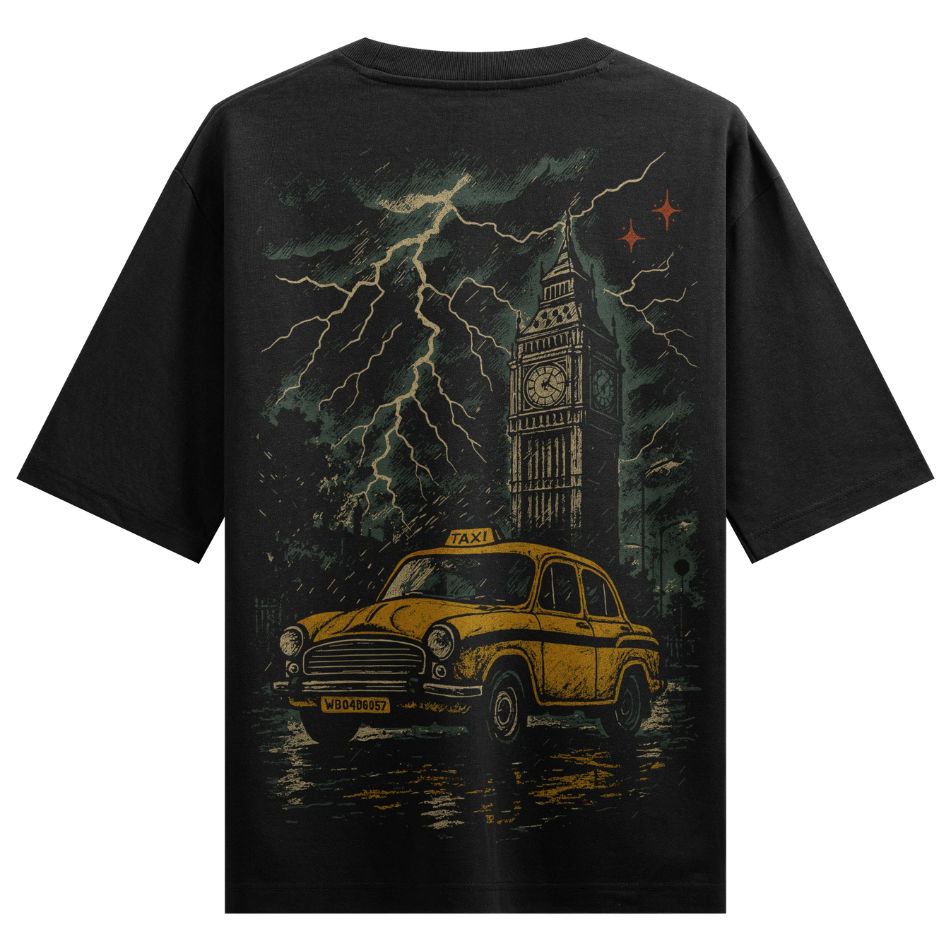 TAXI WB04DB6057 artwork on PRDGY oversized t-shirt