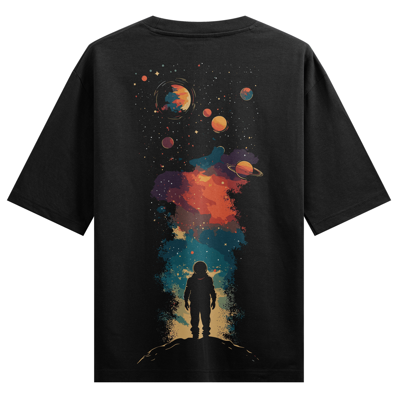 Astronaut artwork on PRDGY oversized t-shirt