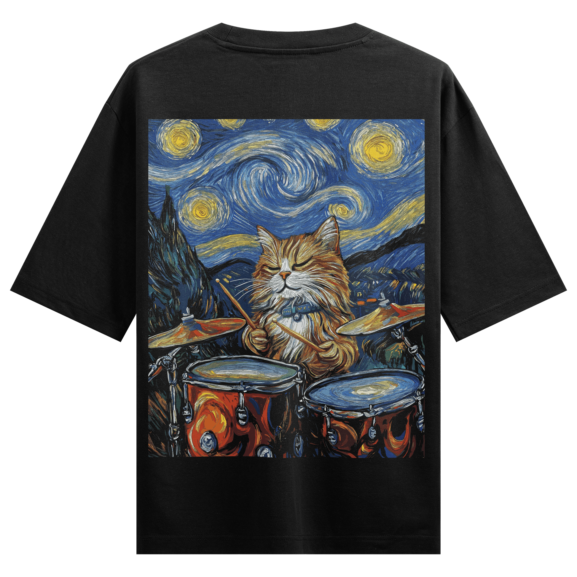 PRDGY Van Gogh Billa Back Print Oversized T-Shirt - PRDGY