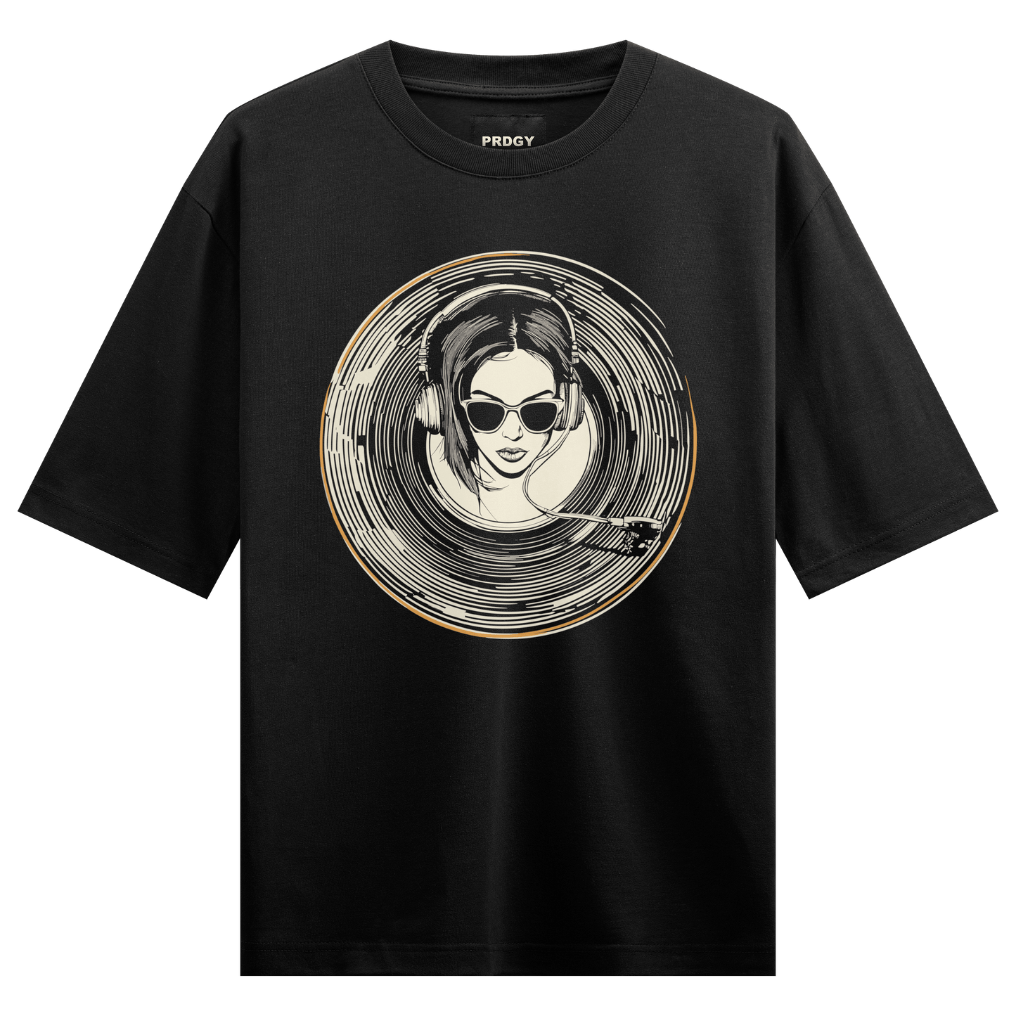 Prdgy Vinyl Gurl Front Oversized T-Shirt - PRDGY