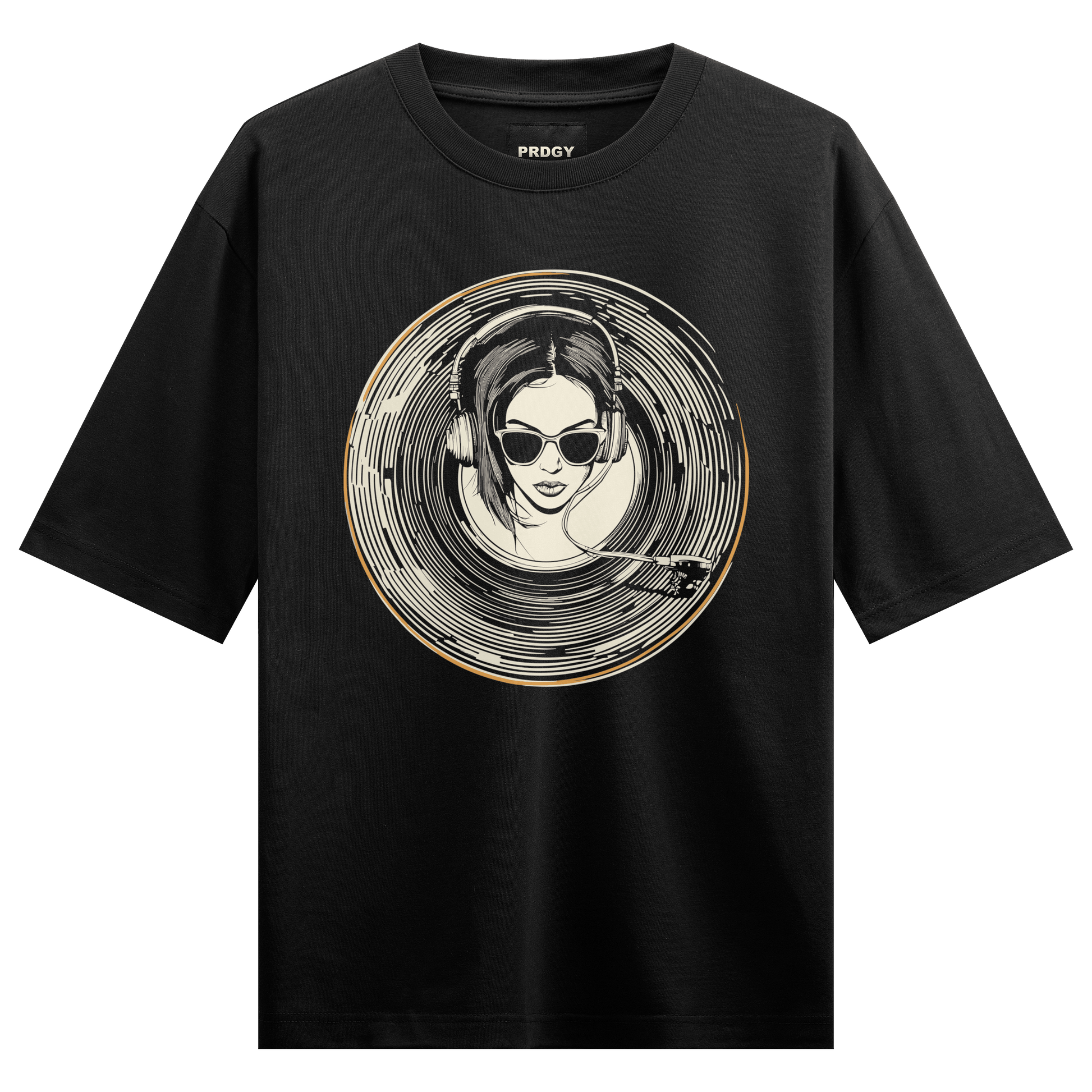 Prdgy Vinyl Gurl Front Oversized T-Shirt - PRDGY