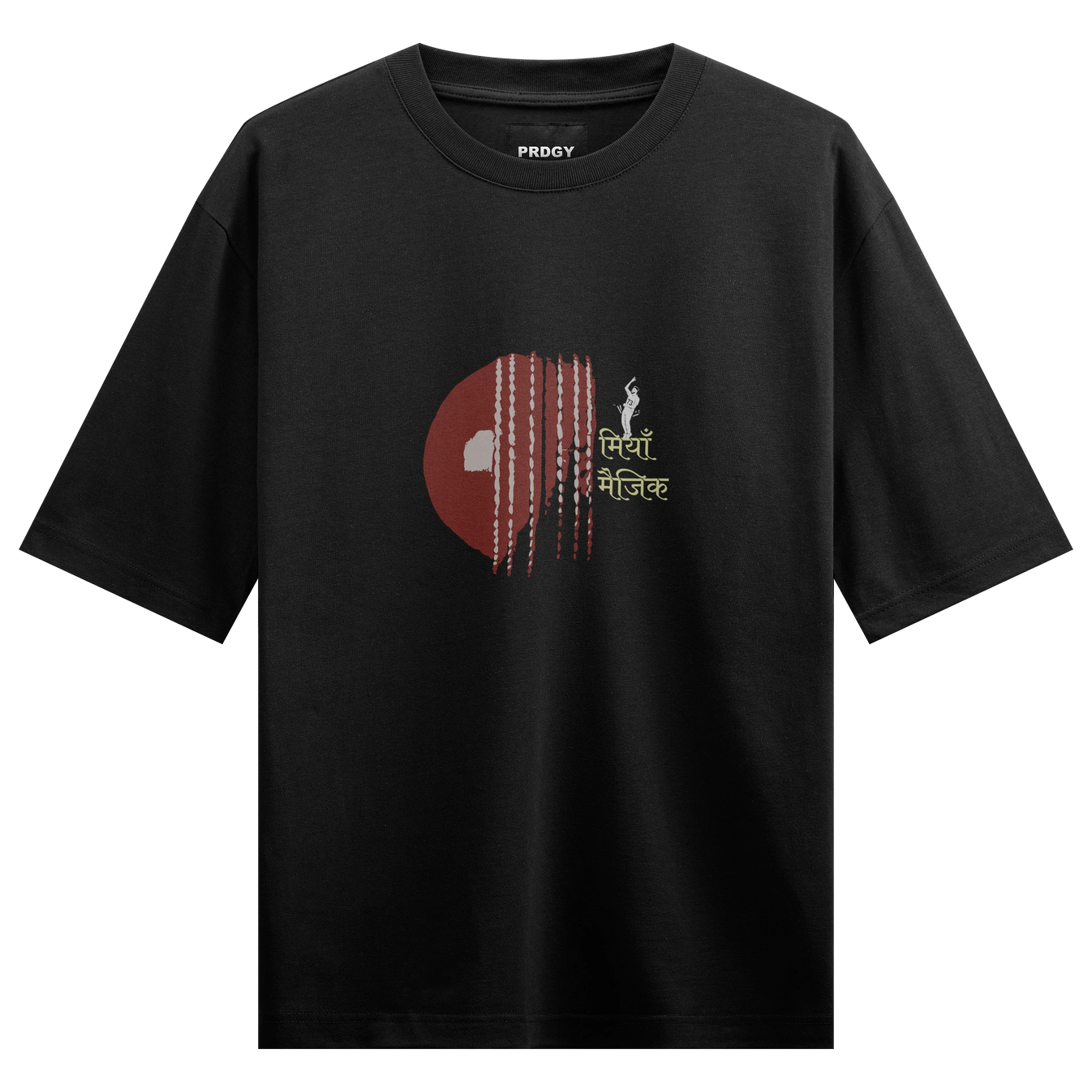 Cricket artwork on PRDGY oversized t-shirt