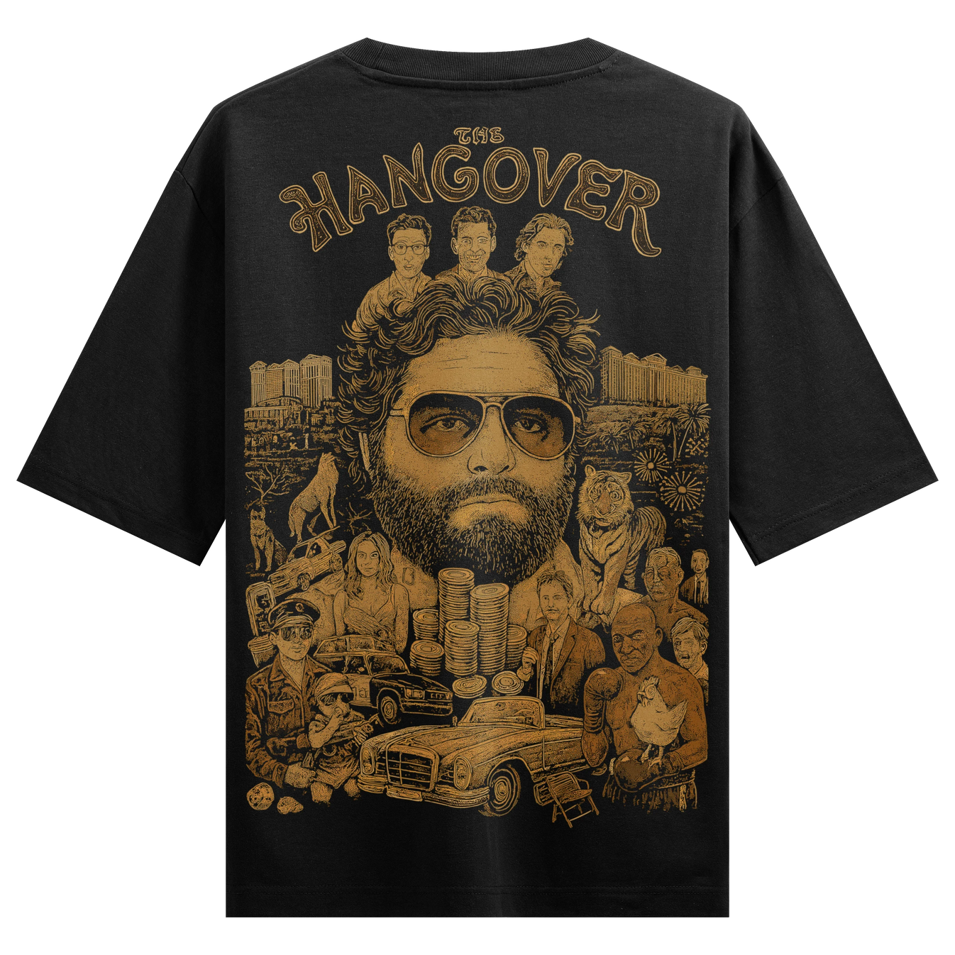 THE HANGOVER artwork on PRDGY oversized t-shirt