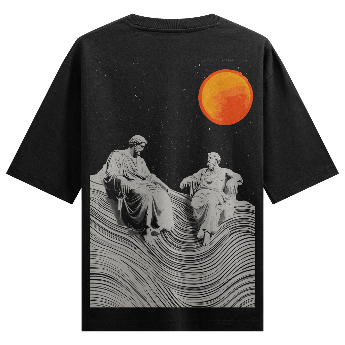 Ancient Greek Statues artwork on PRDGY oversized t-shirt