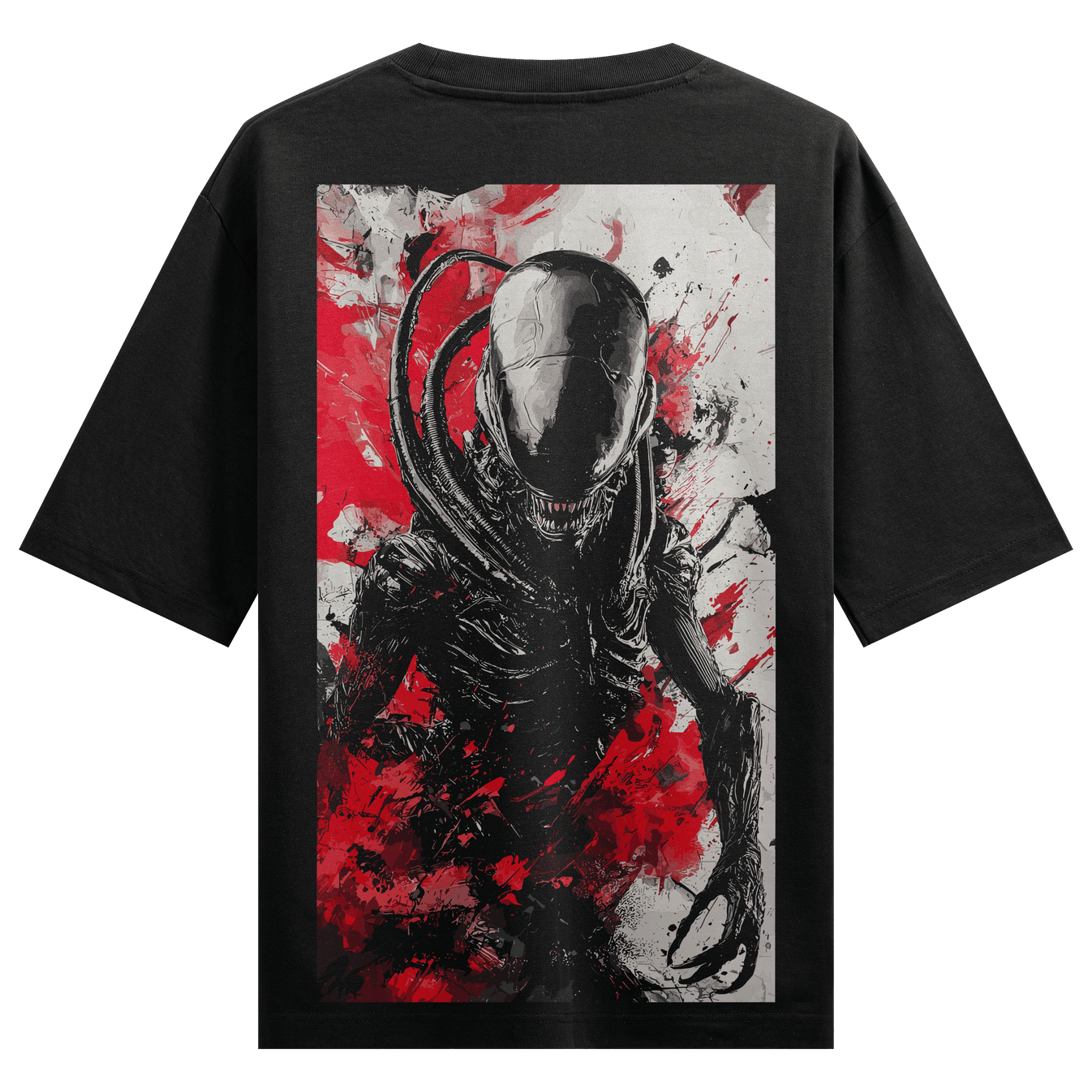Xenomorph artwork on PRDGY oversized t-shirt