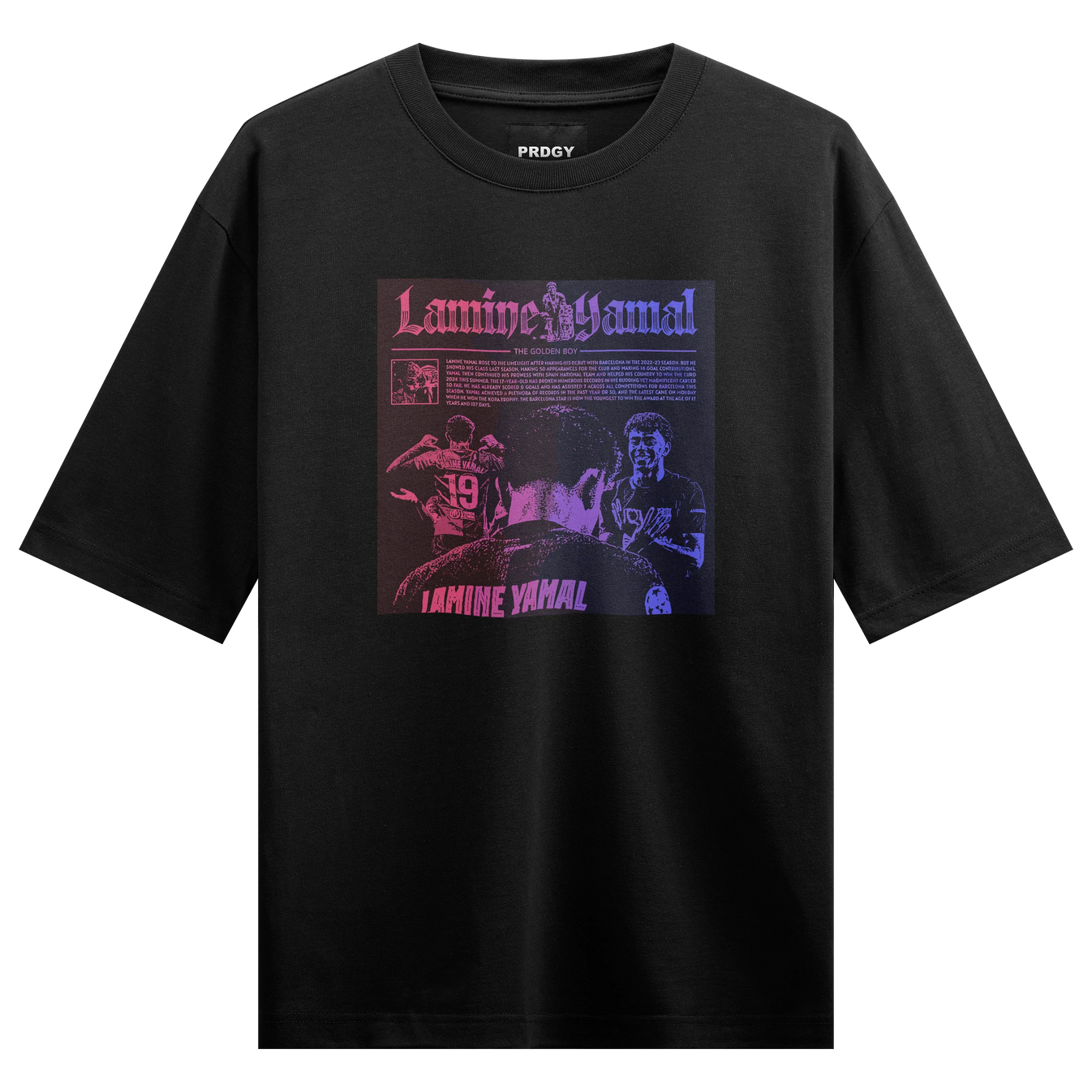 UNCLASSIFIED artwork on PRDGY oversized t-shirt