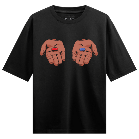 Red Pill Blue Pill Essential Oversized T-Shirt - PRDGY