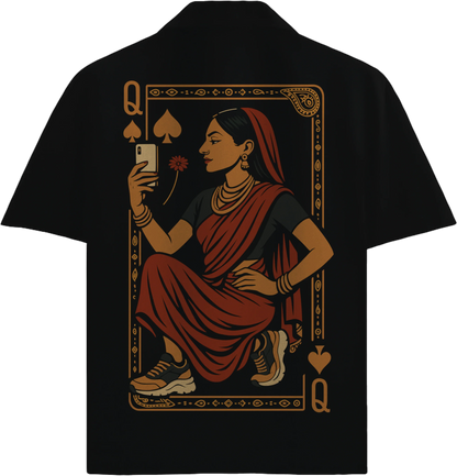PRDGY Saree Not Sorry Oversized Half-Shirt