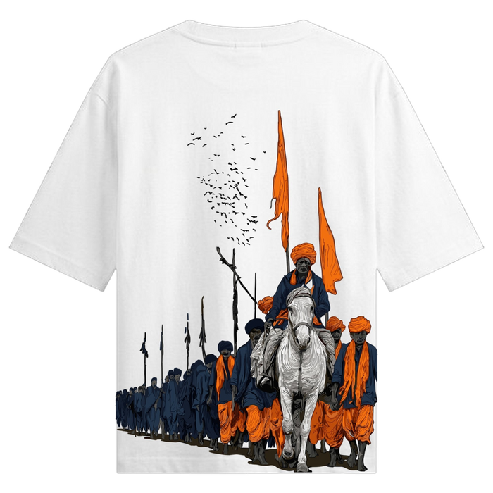 Bhartiya Morcha Oversized White T-Shirt